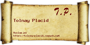 Tolnay Placid névjegykártya
